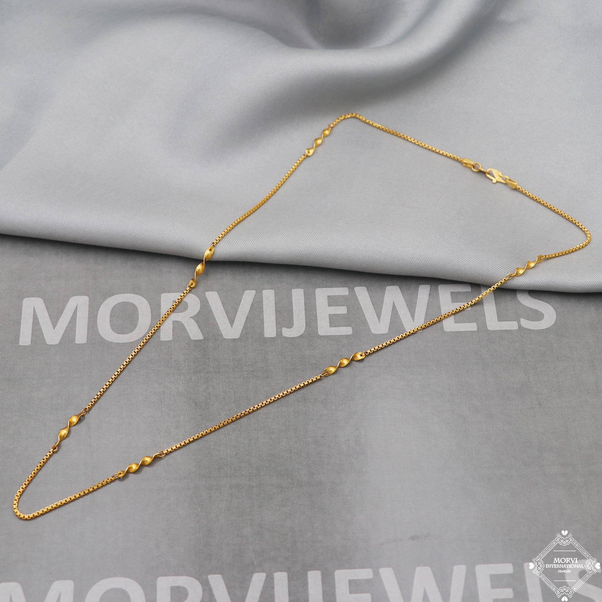 22k Yellow Gold Chain Necklace Twisted Men Women Anniversary