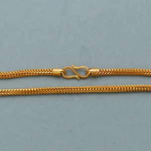Solid gold 22k chain necklace handmade indian jewelry