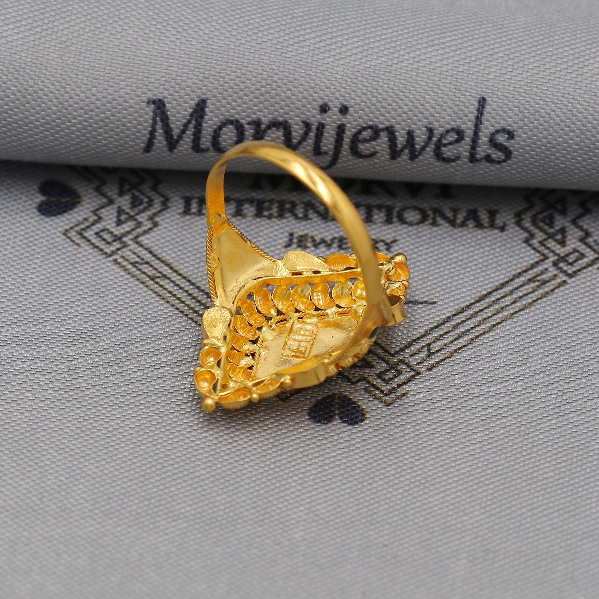 22k Gold Gold Ring, Vintage Designer Solid Gold 22k Ring