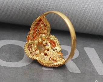 antique jewelry gold ring アンティークジュエリー Ancient coin K22 ring 327 | ターコイズ・メンズシルバー