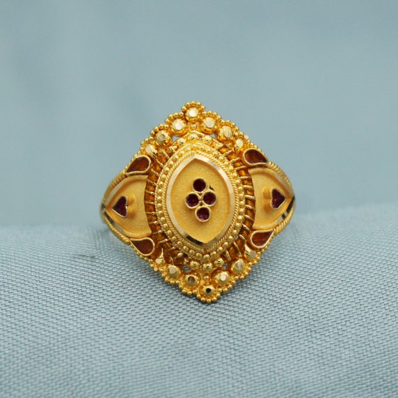 Buy MJ Jewellery MJ Jewellery 916/22K Gold Ring C40 in 916/22K Yellow Gold,  White Gold (Size 23) 2024 Online | ZALORA Singapore