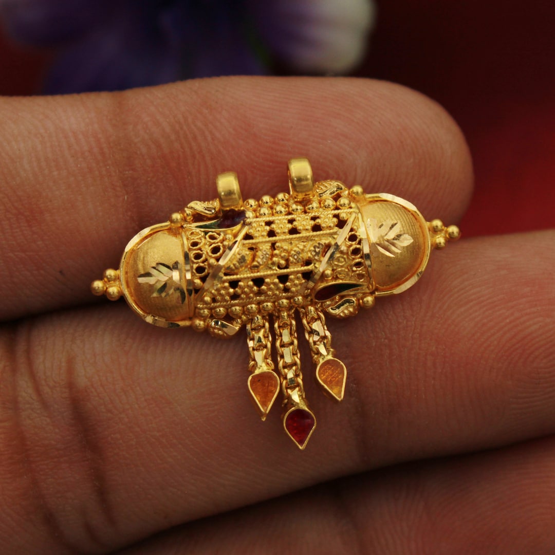 Buy Pure 22k Gold Pendant Jewelry Traditional Indian Vintage Design Gold Jewelry Online in India Etsy