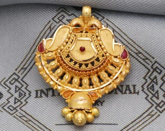 Collar con cadena de oro amarillo de 22k, joyería, K5526