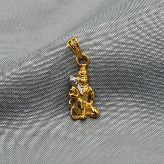 Lord Hanuman 22k Yellow Gold Pendant Locket Indian Gold - Etsy