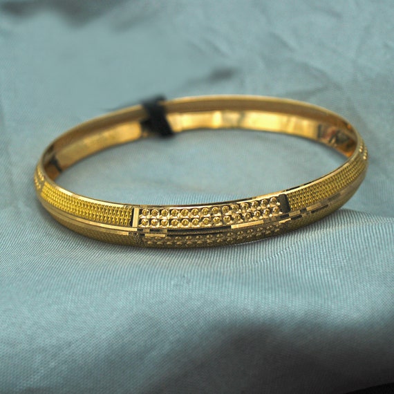 Simple 22k Gold Bangle Bracelet Kada, Yellow Gold Bracelet, Handmade Bracelet  Gold Men, Birthday Gift, Excellent Jewelry From India - Etsy