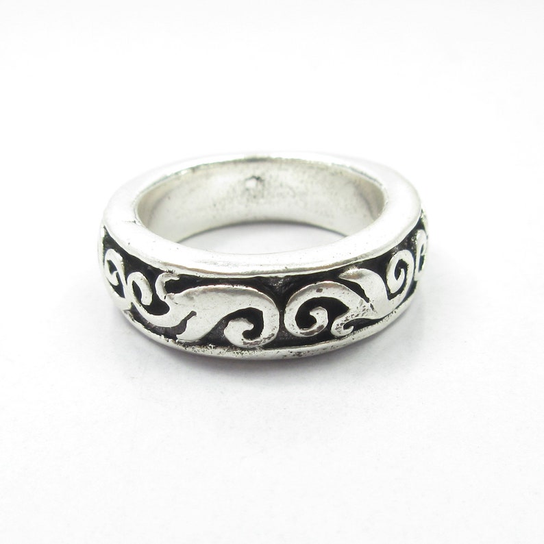 Handmade Ring Antique Vintage Old Silver Band Ring 5.5 us Size
