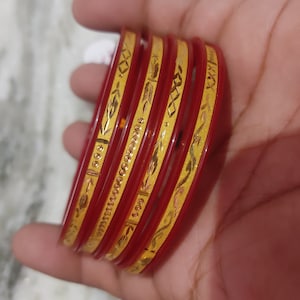 Pure 22k Gold Bangles Bracelet Indian Handmade vintage design , Traditional Rajasthan India , Bangle Bracelet pair Wedding Jewelry