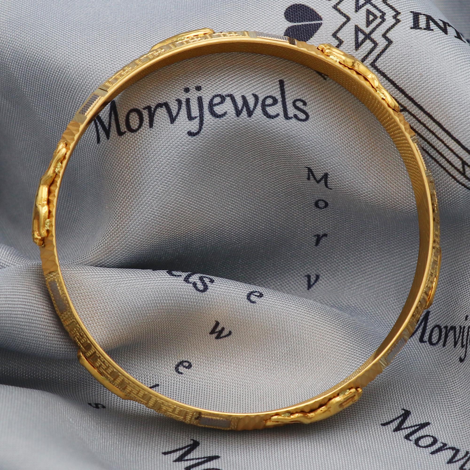 Jaguar 22k Gold Bangle Bracelet Single Men Indian Handmade Jewelry