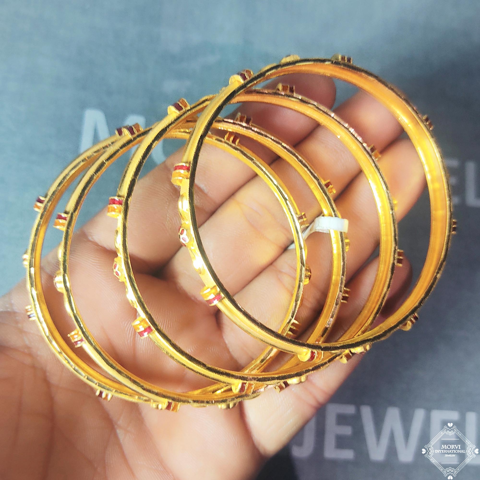 22k 22 Karat Pure Gold Bangles Bracelet Wedding Jewelry, K5185 - Etsy