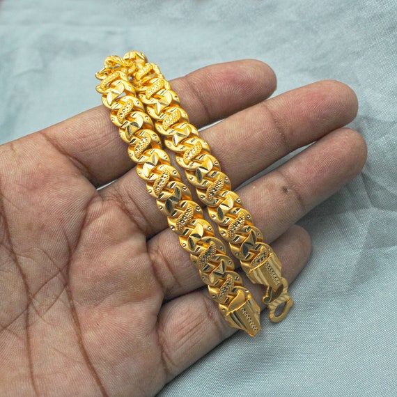 Estate 22K Yellow Gold Fancy Wheat Link Bracelet – Springer's