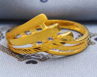 INDIAN JEWELRY IH(Indian Hand Made) リング Handmade 22k Gold Ring Jewelry, Indian, Gift, Real Gold, Women