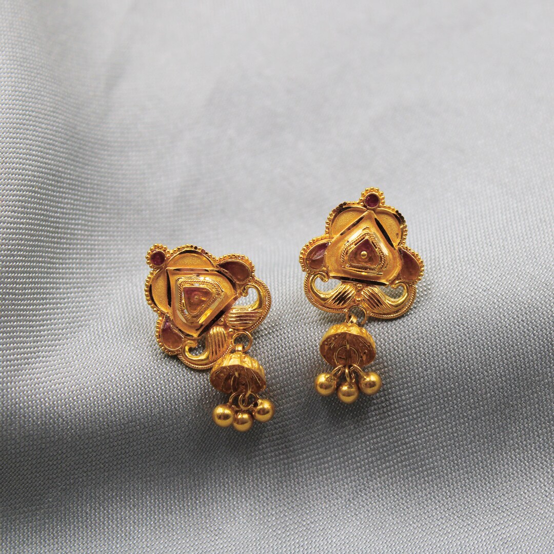 Gold earrings daily wear design deals