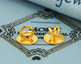 22k gouden oorbel schroefdeksel, veilige bevestiging voor oorbellen, voor 1 mm steel, MJ0085
