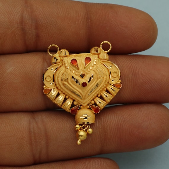 Buy 22k Yellow Gold Locket Pendant Necklace Jewelry, P Letter Initials  Pendant, Parrot Design, K2707 Online in India - Etsy