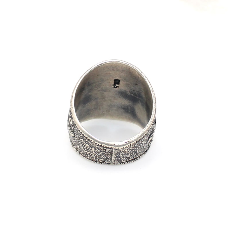 Gypsy Nomad Jewellery 925 Sterling Silver Tribal Jewelry 9.75 Us Size Ring MI-1253