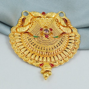 Pure 22k 18k gold pendant Necklace, K4562
