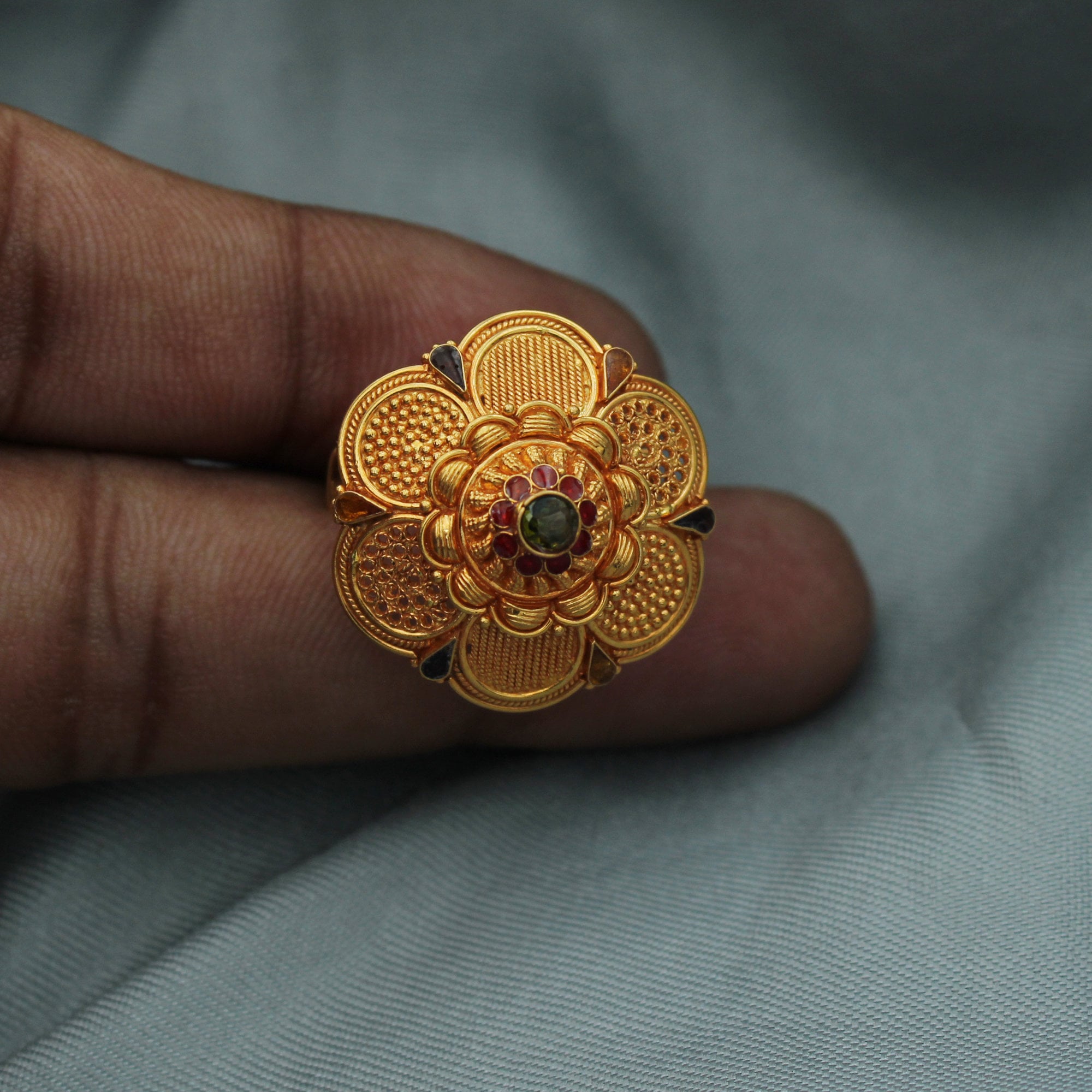 Pure Panchaloha Sree Chakra Ring – Sreenivasa Fashion Jewellery