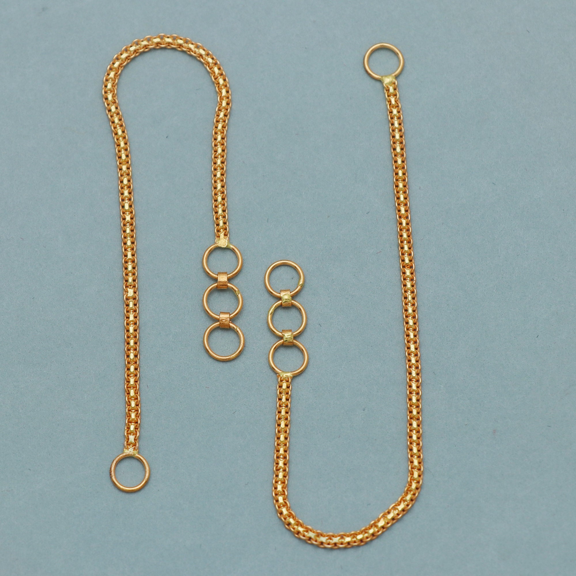 Ear Chain 22k Yellow Gold Ear Chain for Earrings 22k Gold Kaan Chain Kanoti Gold K4107 Etsy Canada