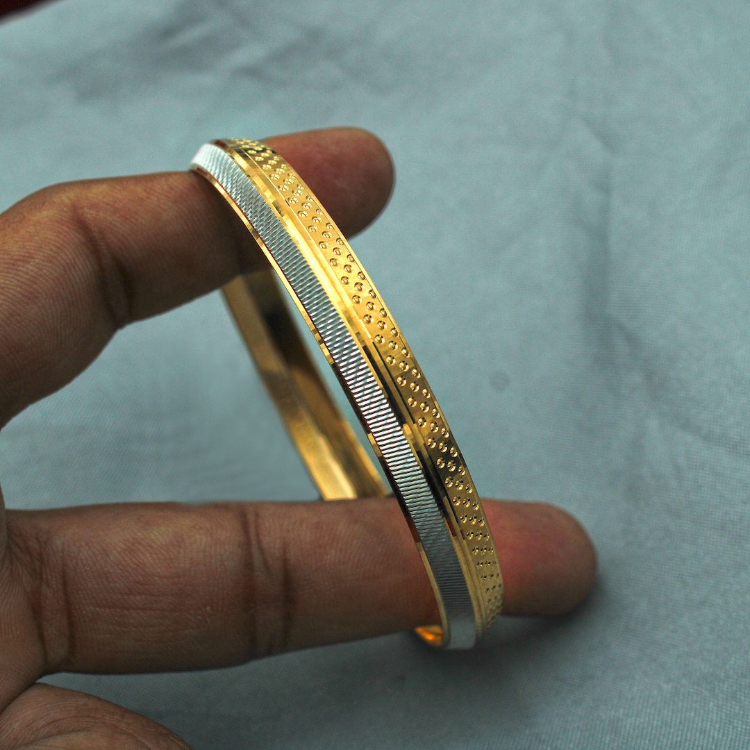 22k Gold Bracelet Kada for Unisex, Yellow Gold Bracelet Indian Gold