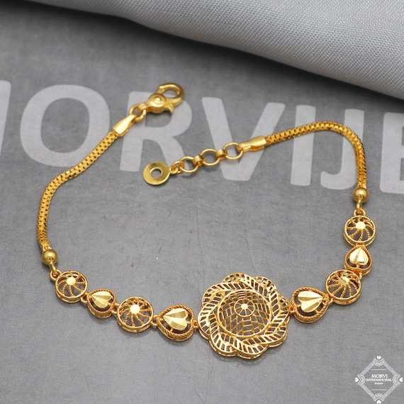 Gold jewellery bracelet designs discount