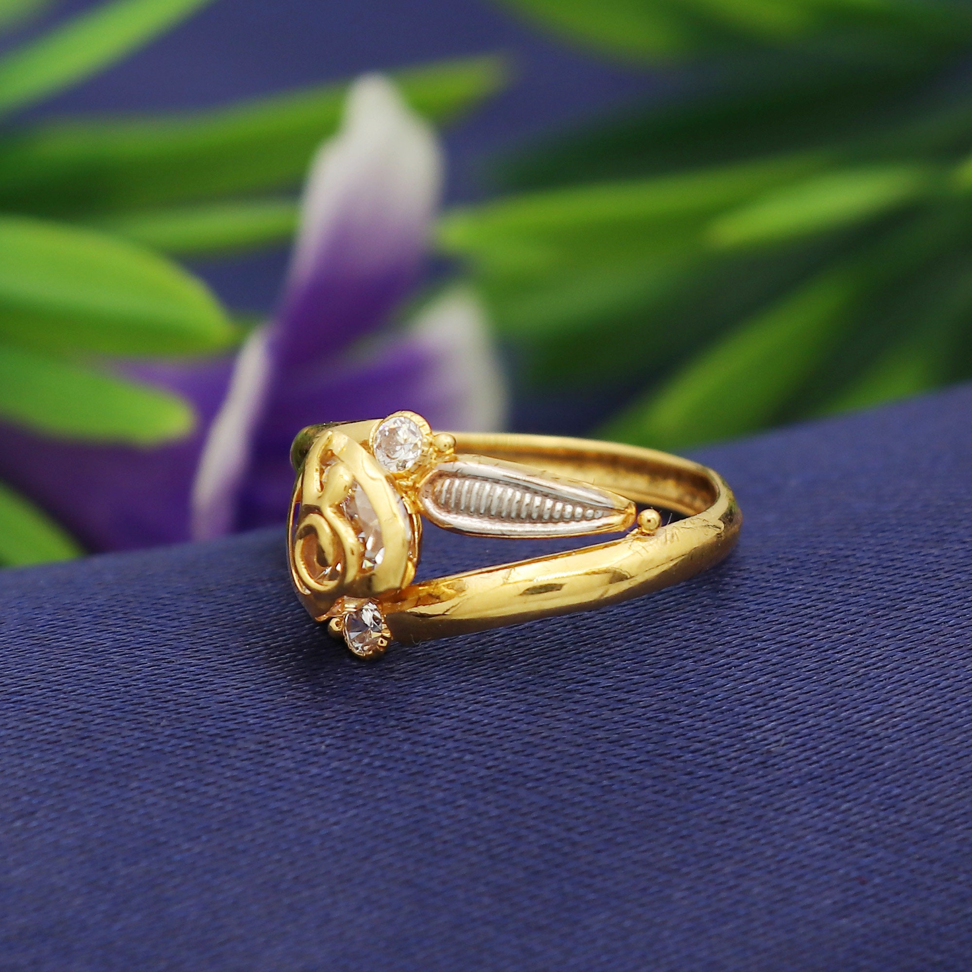 Anillo de oro de 18k anillo de circ n anillo hecho a mano joyer a