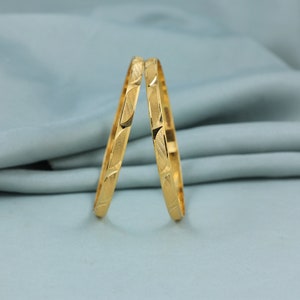 Pure Solid 22k Gold Bangles Indian Handmade Wedding Jewelry, Traditional Rajasthan India , Bangle Bracelet pair Wedding Jewelry