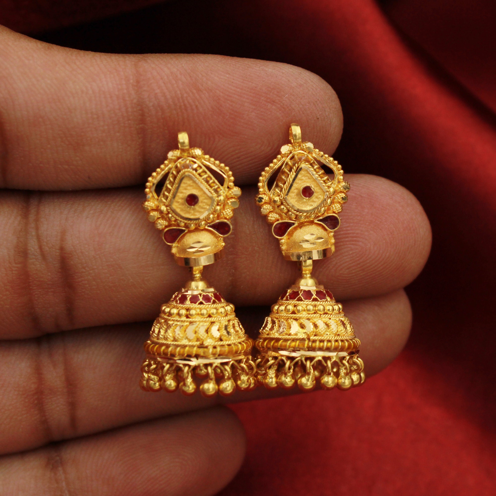 Buy 24k Gold Earrings Online In India  Etsy India