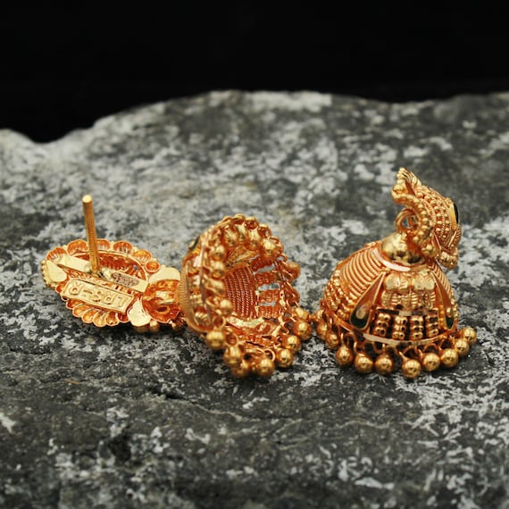 Earrings In 22Kt Yellow Gold (3 gram) The Tisya Earrings