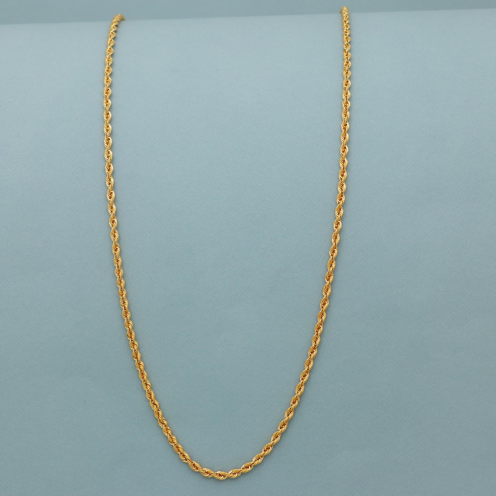Rope Style 22k Yellow Gold Chain Necklace Gift , 19 Inches, 22k Karat ...