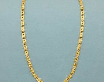 Collar de cadena de oro amarillo de 22k estilo indio, regalo, todos los tamaños, collar de cadena de oro indio hecho a mano de 22k quilates 22kt 22ct para hombre, joyería para regalo,