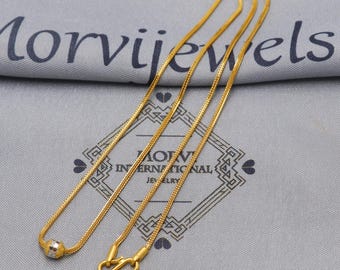 22k Goldkette Halskette Schmuck, 22kt handgemachte Kette, indische Goldkette, Party Wear Kette, Frauen-Halskette, K6513