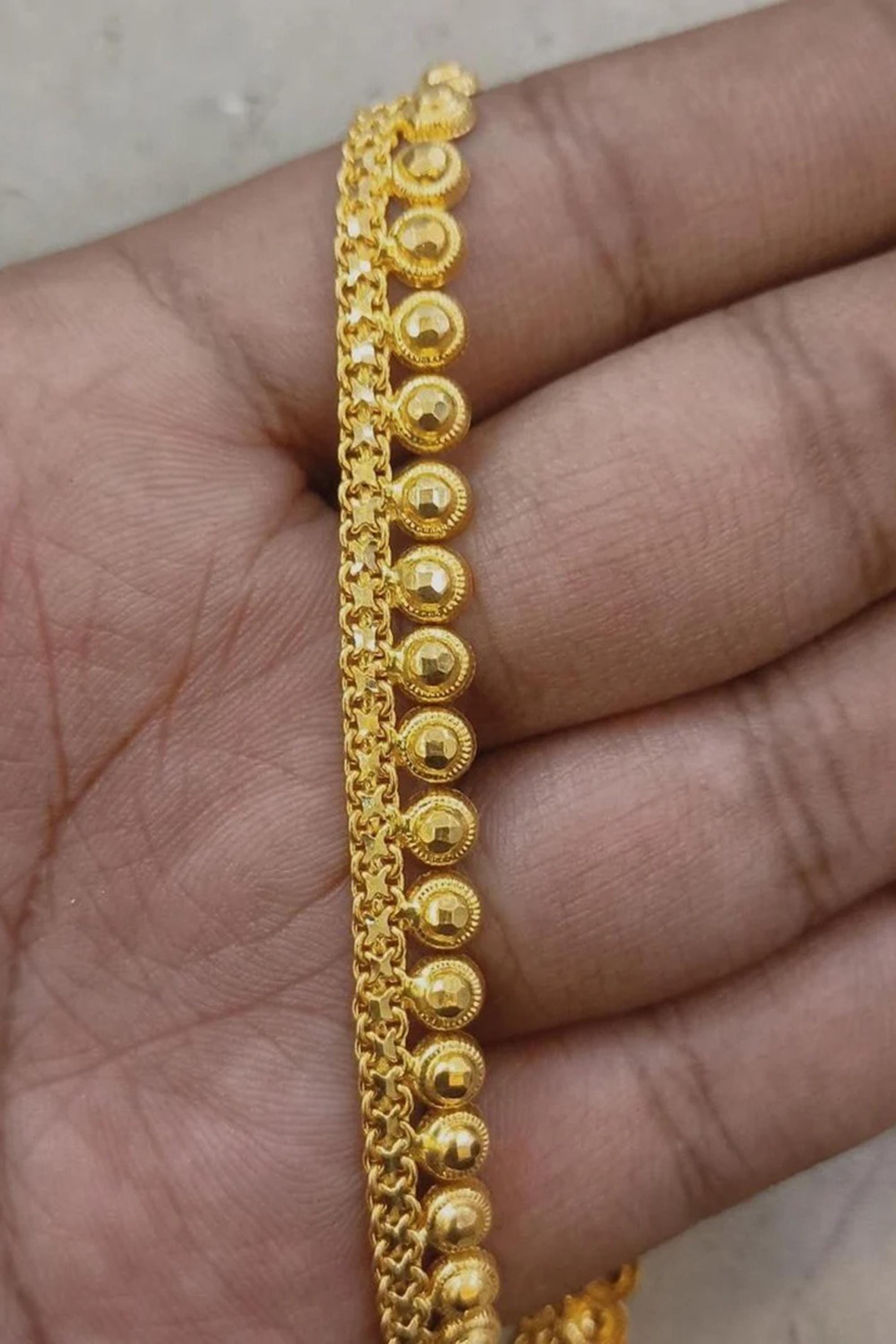22k Yellow Gold Anklet single 8