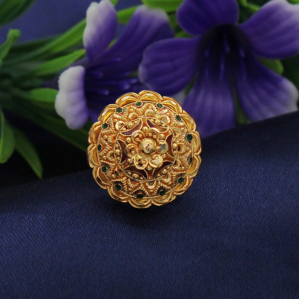 22k Gold Ring - Etsy