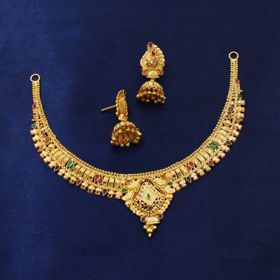 18 Carat Golden Handmade Gold Necklace, 9.70g at Rs 120000/piece in Thane |  ID: 26059035612