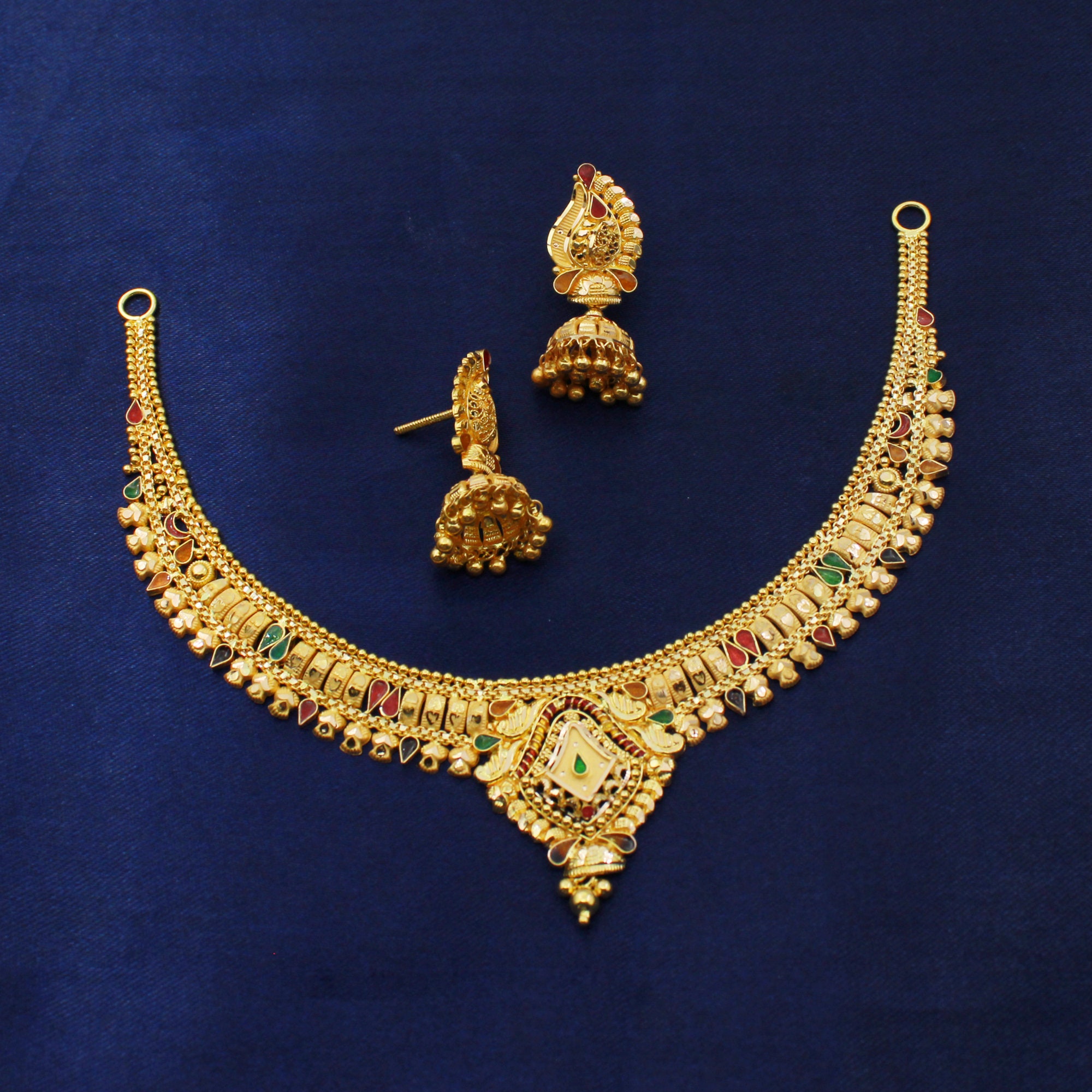 Necklace set with price gold sale
