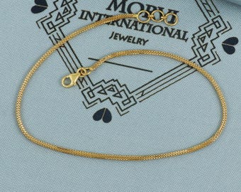 22kt Yellow Gold Handmade Highway Box Chain Solid Bracelet