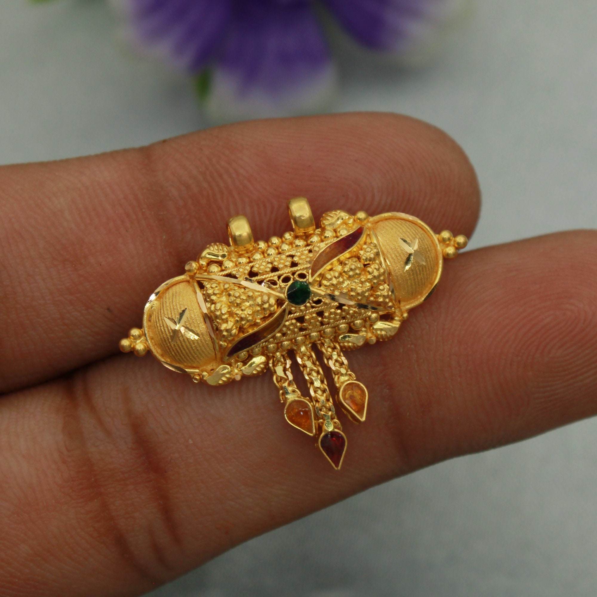 22 Karat 22k Yellow Gold Pendant Necklace Jewelry Women Gift
