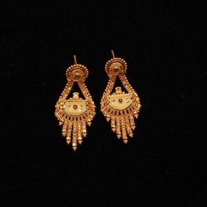 Halsbandsset i 22k gult guld, indiskt set i gult guld, bild 5