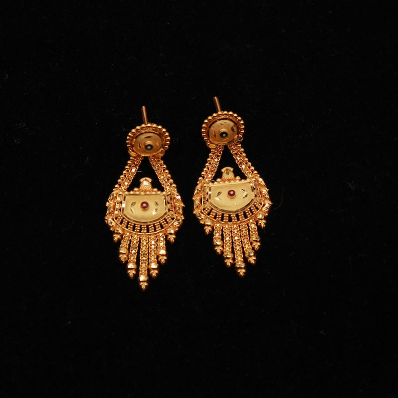 Halsbandsset i 22k gult guld, indiskt set i gult guld, bild 5