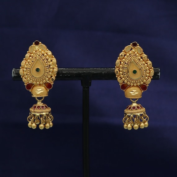 Buy LUCENTARTS JEWELLERY EARRINGS FOR WOMEN GOLD PLATED JHUMKA EARRINGS FOR  GIRLS AND WOMEN Online at Best Prices in India - JioMart.