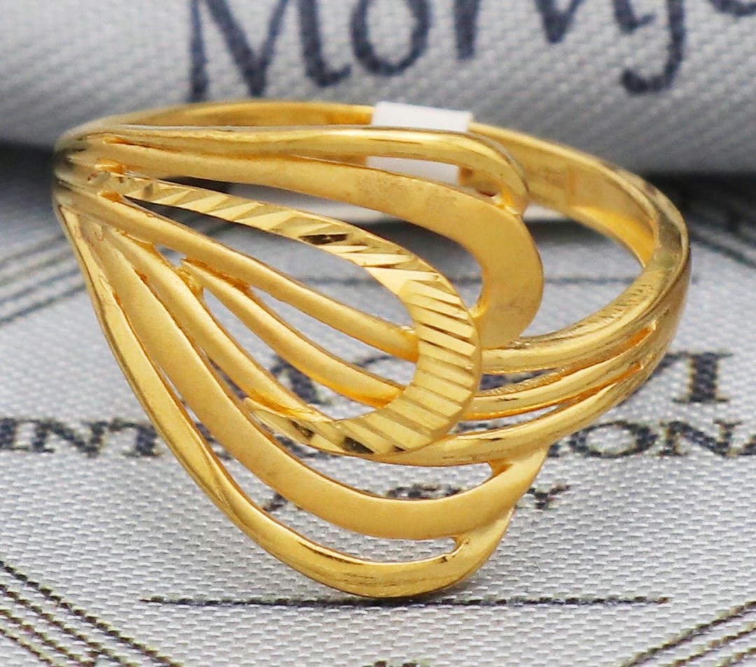 Designer 22 Karat Hallmark Ring, Intricate Women Design Luxury Ring for ...