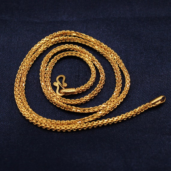 22k two-tone Bead Gold Chain