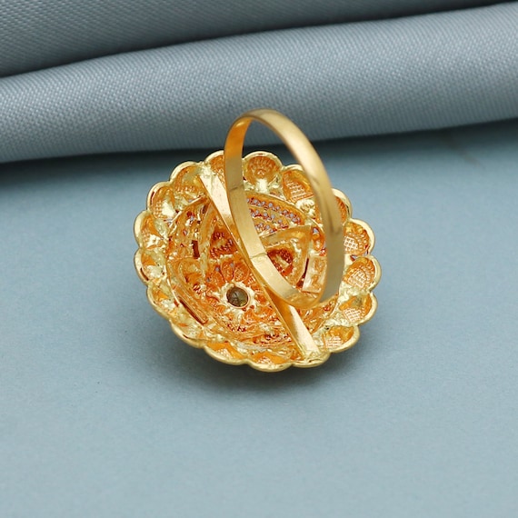 Round Gold Baby Ring 22 Karat – aabhushan Jewelers