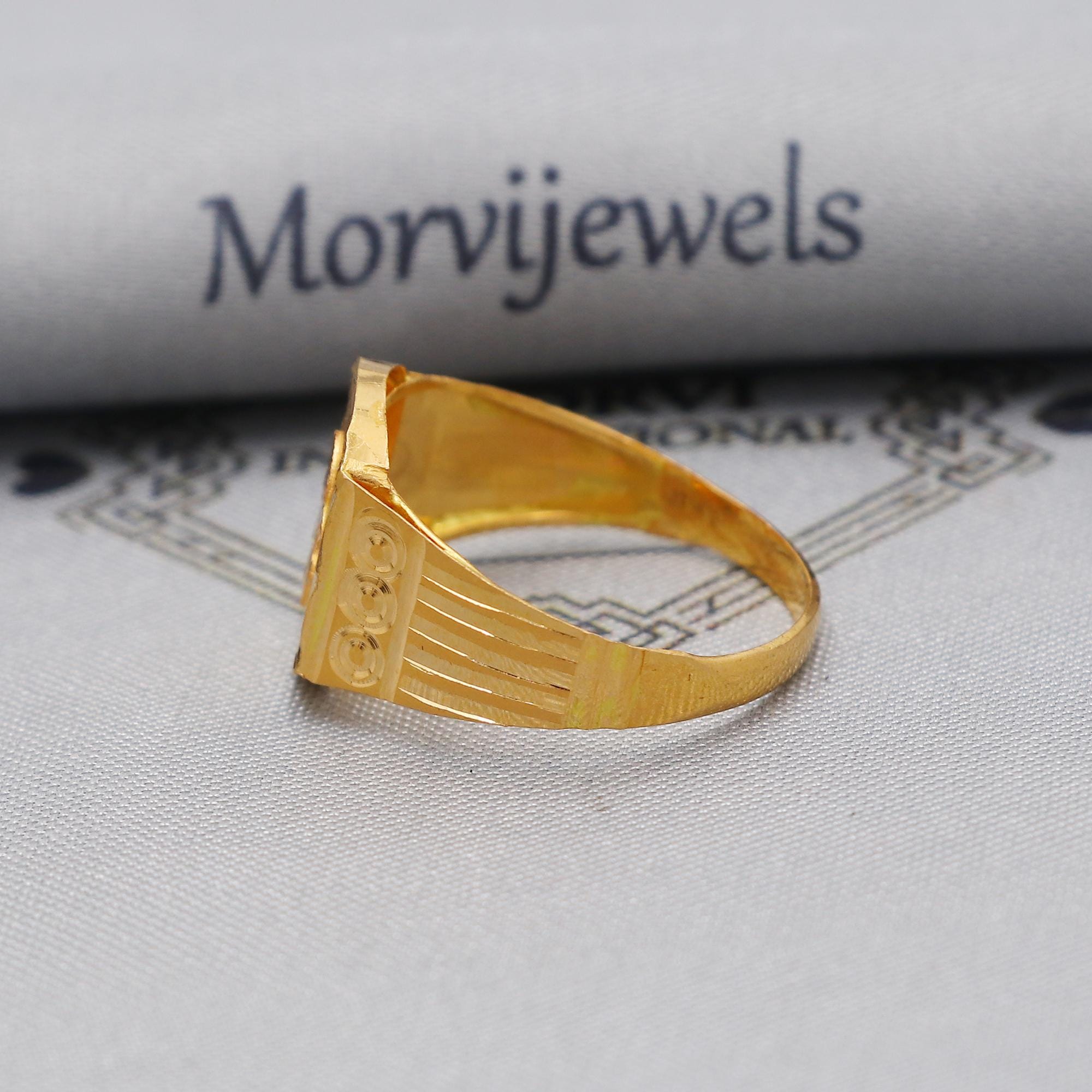 OM Solid 22k Yellow Gold Ring Size 6 7 8 and All Size, 22k Gold