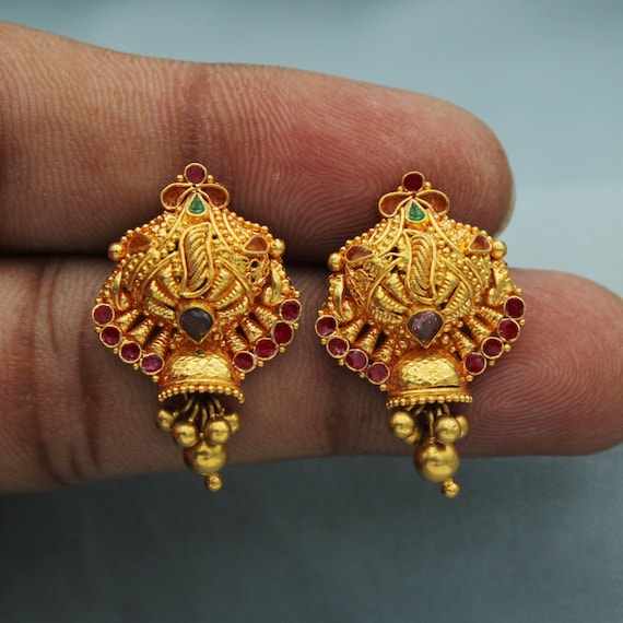 Buy arch fashion Traditional Gold platted Changeable kaanchain stud earrings  CMB2021,1919 Online at Best Prices in India - JioMart.