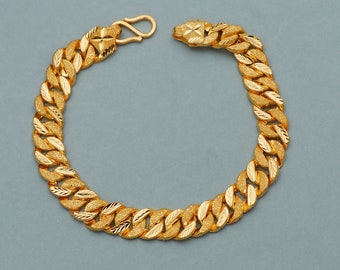 COCO link bracelet solid 22k Gold Handmade jewellery, 22k gold bracelet