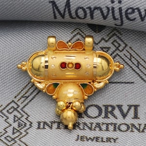 Indian Pendant Handmade 22k Yellow Gold Chain Necklace Jewelry, Pure gold necklace indian gold necklace, gift for wife, K5512