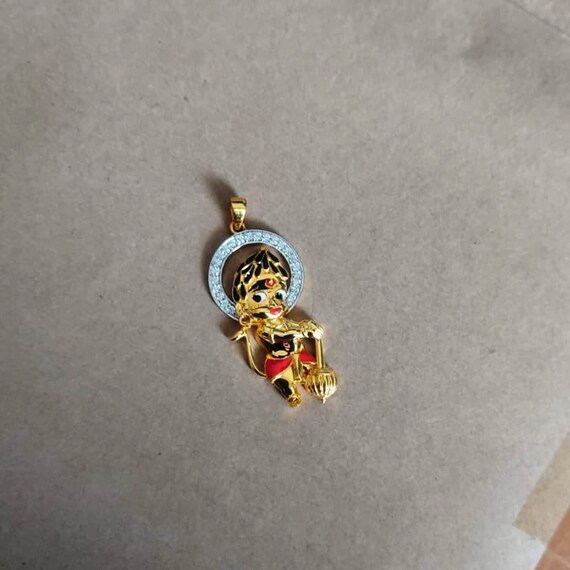 Gold pendant hanuman designs deals