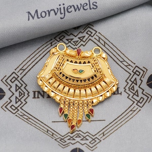 22k Yellow Gold Chain Necklace Jewelry, Pure gold necklace indian gold necklace, gift for wife, K5631