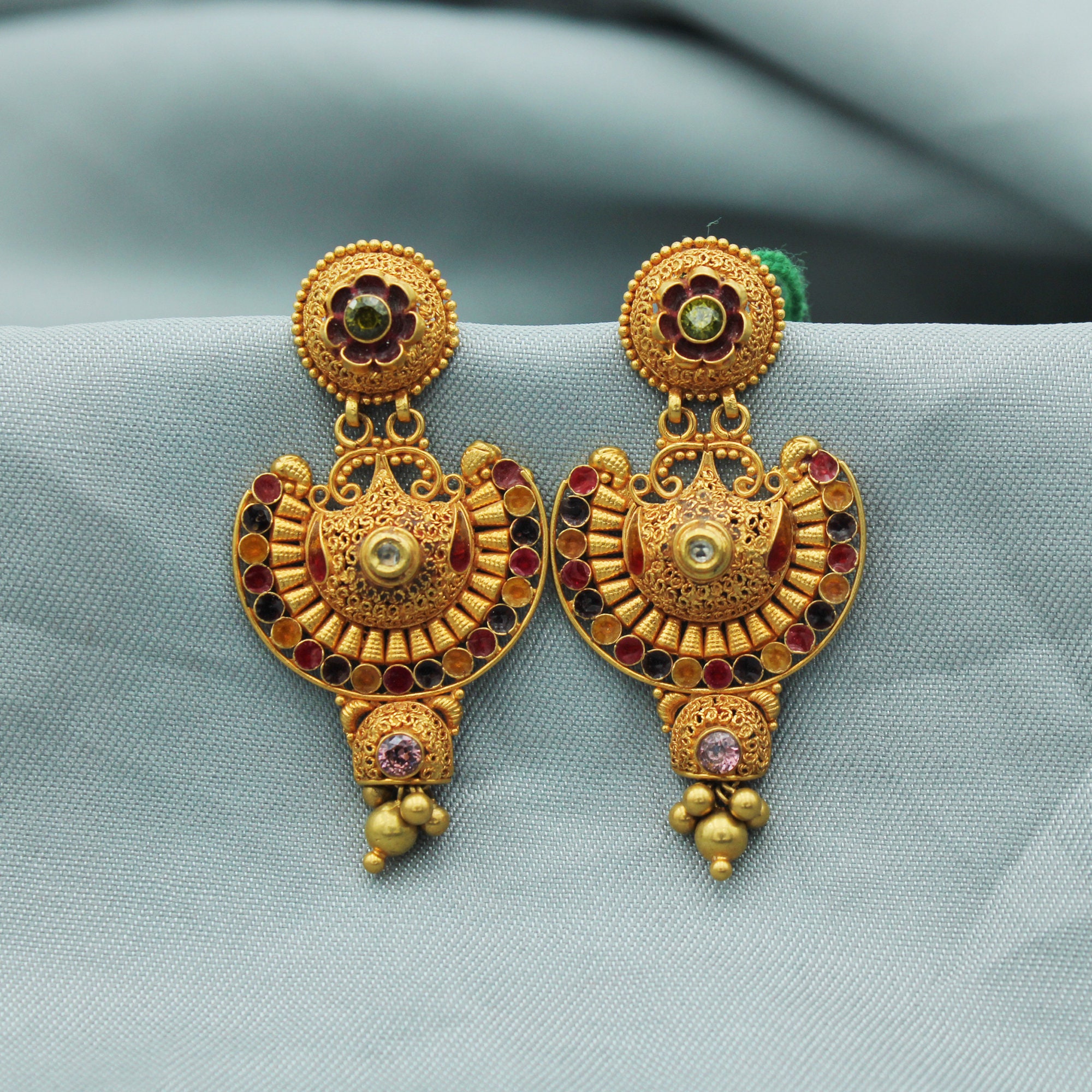 CMR 26.736gms EARRINGS 22K Yellow Gold – BangaruRani